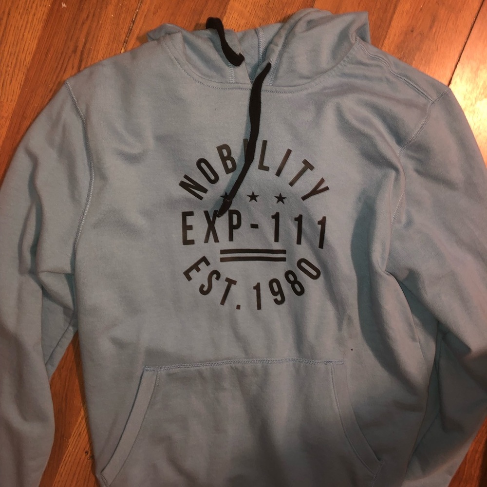 thin blue hoodie